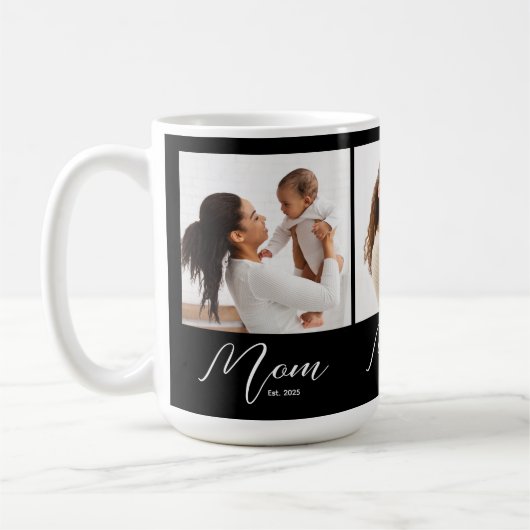 Mug Mom Established Script Black 3 Photo (Gauche)
