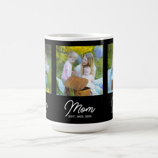 Mug Mom Established Script Black 3 Photo (Centre)