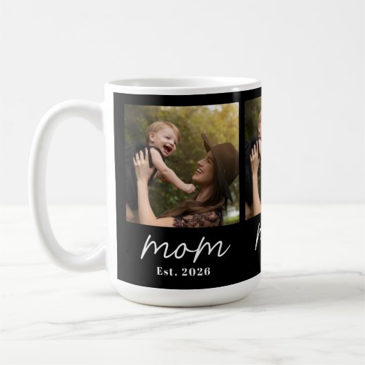Mug Mom Established Script Black 3 Photo  (Gauche)