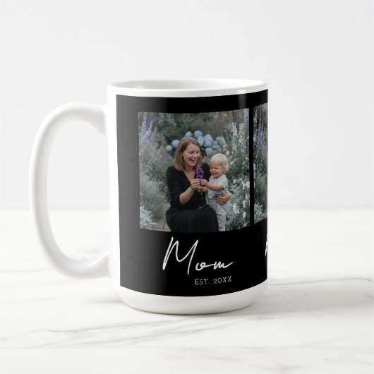 Mug Mom Established Script Black 3 Photo (Gauche)