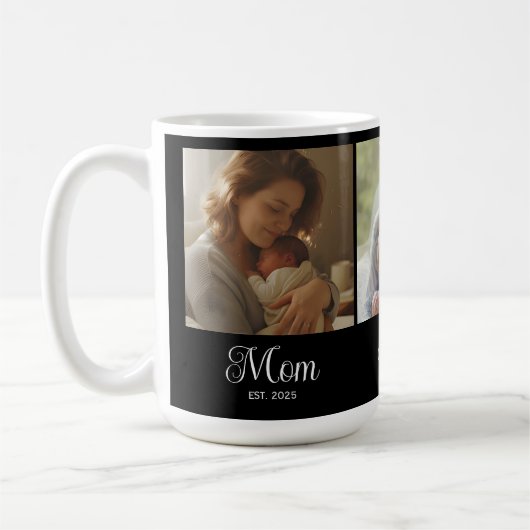 Mug Mom Established Script Black 3 Photo (Gauche)