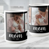 Mug Mom Established Script Black 3 Photo Coffe Coffee