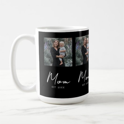 Mug Mom Established Script Black Repeat Photo (Gauche)