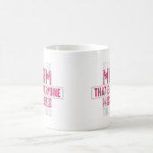 Mug Mom Everyone Wishes Hearts Pattern Pink Typography (Centre)