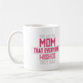 Mug Mom Everyone Wishes Hearts Pattern Pink Typography (Gauche)