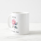 Mug Mom June Birth Flower with Kids Names (Devant gauche)