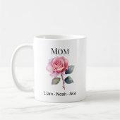 Mug Mom June Birth Flower with Kids Names (Gauche)