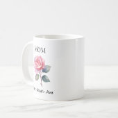 Mug Mom June Birth Flower with Kids Names (Devant gauche)