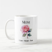 Mug Mom June Birth Flower with Kids Names (Gauche)