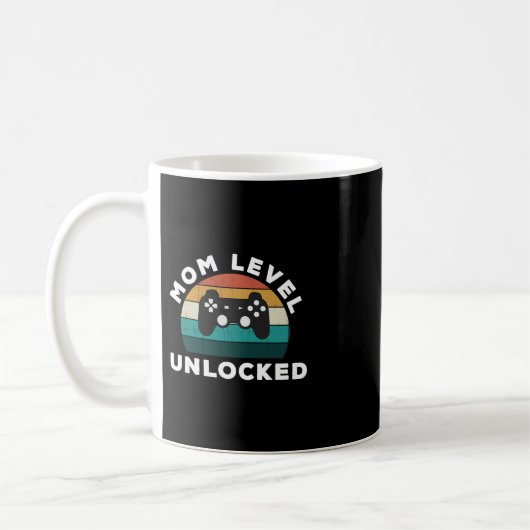 Mug Mom Level Unlocked Game Lover Gamer New (Gauche)