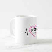 Mug Mom Life Heartbeat Artwork (Devant gauche)