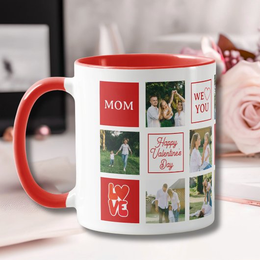 Mug Mom Messages Custom Photo Collage Valentine's Day