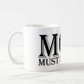 Mug MOM (must obey me) Saying Black (Gauche)