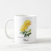 Mug Mom November Birth Flower Chrysanthemum (Gauche)