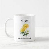 Mug Mom November Birth Flower with Kids Names (Gauche)