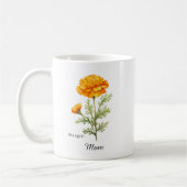 Mug Mom October Birth Flower Marigold (Gauche)