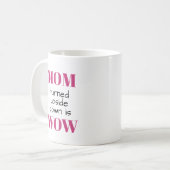 Mug MOM retourné vers le bas est WOW (Devant gauche)