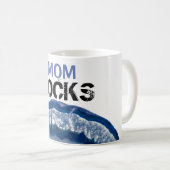Mug *~* MOM ROCKS Crystal Geode Lapidary Blue Agate (Devant droit)