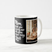Mug Mom Thanks For Loving Me Brush Script Photo Black (Devant droit)