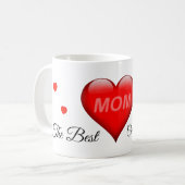 Mug Mom - "The Best" with hearts (Devant gauche)