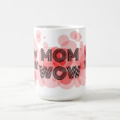 Mug MOM WOW noir sur rouge | (Centre)