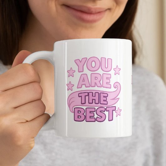 Mug Mom you are the best pink purple