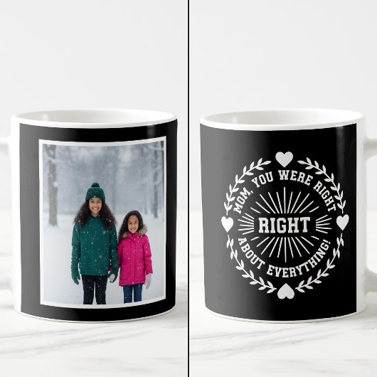 Mug Mom You Were Right Funny 1 Photo Keepsake black