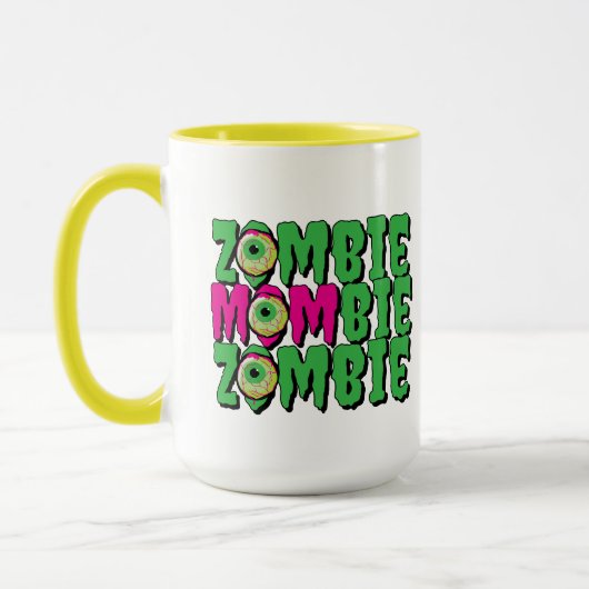 Mug MOMbie Zombie Ghoulishly amusant Halloween drôle (Gauche)