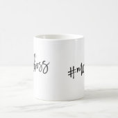 Mug #MOMBOSS black minimum décontracté script drôle (Centre)