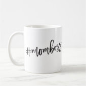 Mug #MOMBOSS black minimum décontracté script drôle (Gauche)