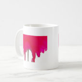 Mug Moment capturé : Une Élégance Pétale Rose Rouge (Devant gauche)