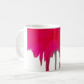Mug Moment capturé : Une Élégance Pétale Rose Rouge (Devant gauche)