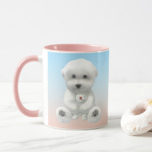 Mug Moment Douillet : Bichon Sourire Enlaçant un Mini
