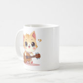 Mug Moment Ukulélé de Chat Mignon (Devant gauche)