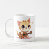 Mug Moment Ukulélé de Chat Mignon (Gauche)