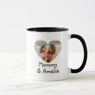 Mug Mommy And Me Hearts Hand-drawn Photo Coffee