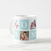 Mug Mommy Collage Script 5 Photos for Mom Green (Devant gauche)
