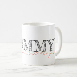 Mug MOMMY Kids Noms Keepsaké Modern Typography Sweet