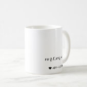 Mug Mommy Modern Chic Script Enfants Noms Fête des mèr (Devant droit)
