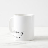 Mug Mommy Modern Chic Script Enfants Noms Fête des mèr (Devant gauche)
