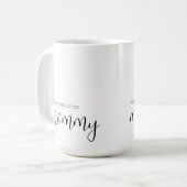 Mug Mommy Modern Chic Script Enfants Noms Fête des mèr (Devant gauche)