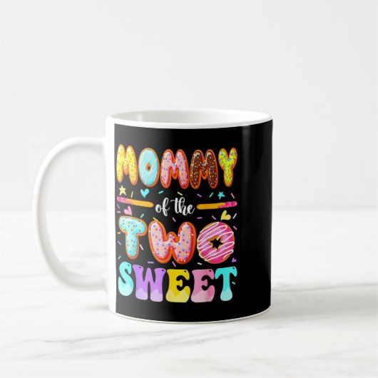 Mug Mommy Of The Two Sweet Donut 2nd Birthday Girl (Gauche)