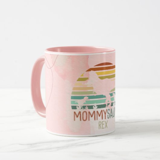 Mug Mommysaurus Dinosaur cadeau Anniversaire Maman din (Devant gauche)