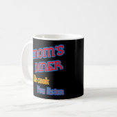 Mug Moms Diner Nous Vous Cuisinons Écouter Neon (Devant gauche)