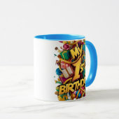 Mug Mon 1Er Anniversaire Gâteau Et Ballons (Devant droit)