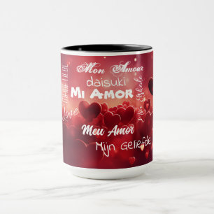 Mug "Mon amour" dans différentes langues