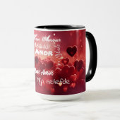 Mug "Mon amour" dans différentes langues (Devant droit)