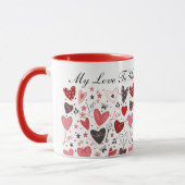 Mug Mon Amour Pour Vous, Je Donne Mon Coeur - Modèle C (Gauche)