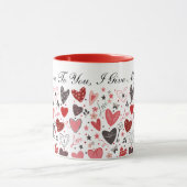 Mug Mon Amour Pour Vous, Je Donne Mon Coeur - Modèle C (Centre)