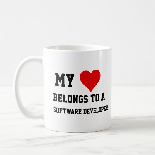 Mug Mon Appartenance À Un Développeur Logiciel (Gauche)
